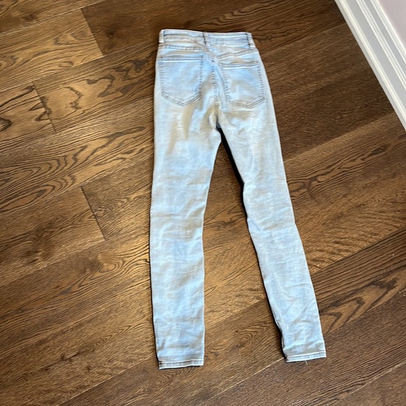 Bleach Coloured Ripped Skinny Jeans, High Rise - Picture 2 of 4